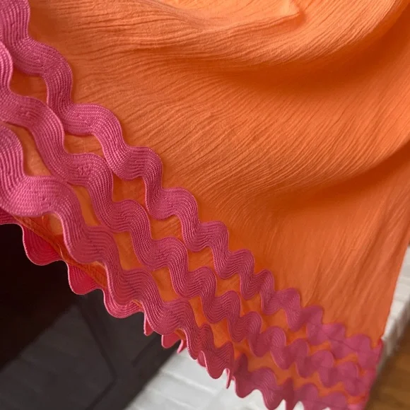 CORAL LUXURY DRESS Flora Sardalos Hydra Ric Rac trimmed dress - Picture 10 of 17